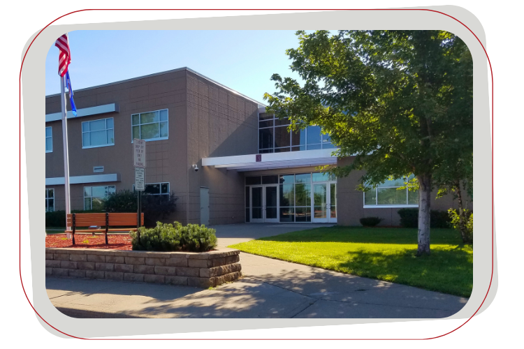 image of building with flagpole